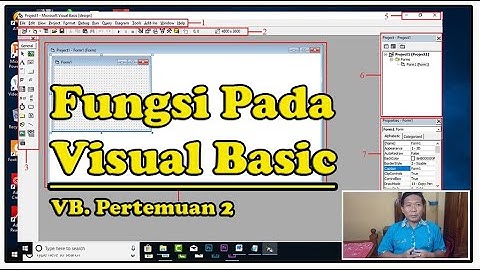 Tampilan Menu dan Fungsi Pada Visual Basic