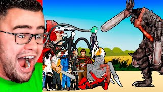DEVIL CHAINSAW MAN vs PENNYWISE vs MICHAEL MYERS! (Reaction)