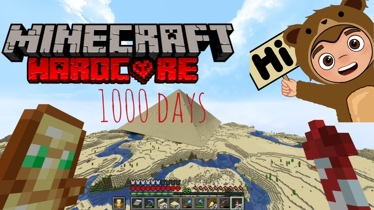 I survived 1000 Days in HARDCORE MINECRAFT - YouTube