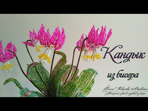 МК / КАНДЫК из бисера/ Мастер-класс Ольги Ковалевой-Лисовской  / Цветы из бисера/ Бисероплетение