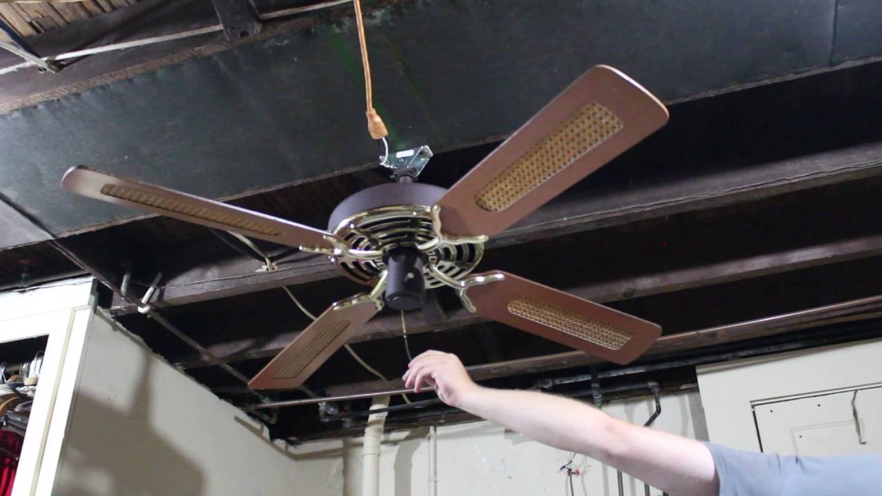 Evergo Montgomery Ward Banana Fan Vintage Ceiling Fan Youtube