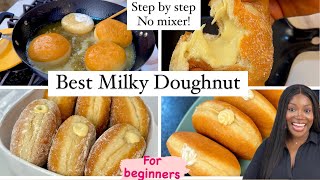How to make the best Milky Doughnuts for beginners | step by step | viral milky Doughnuts
