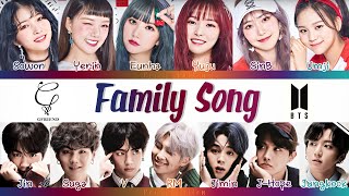 BTS x GFRIEND - Family Song / Wednesday | Color Coded Lyrics Resimi