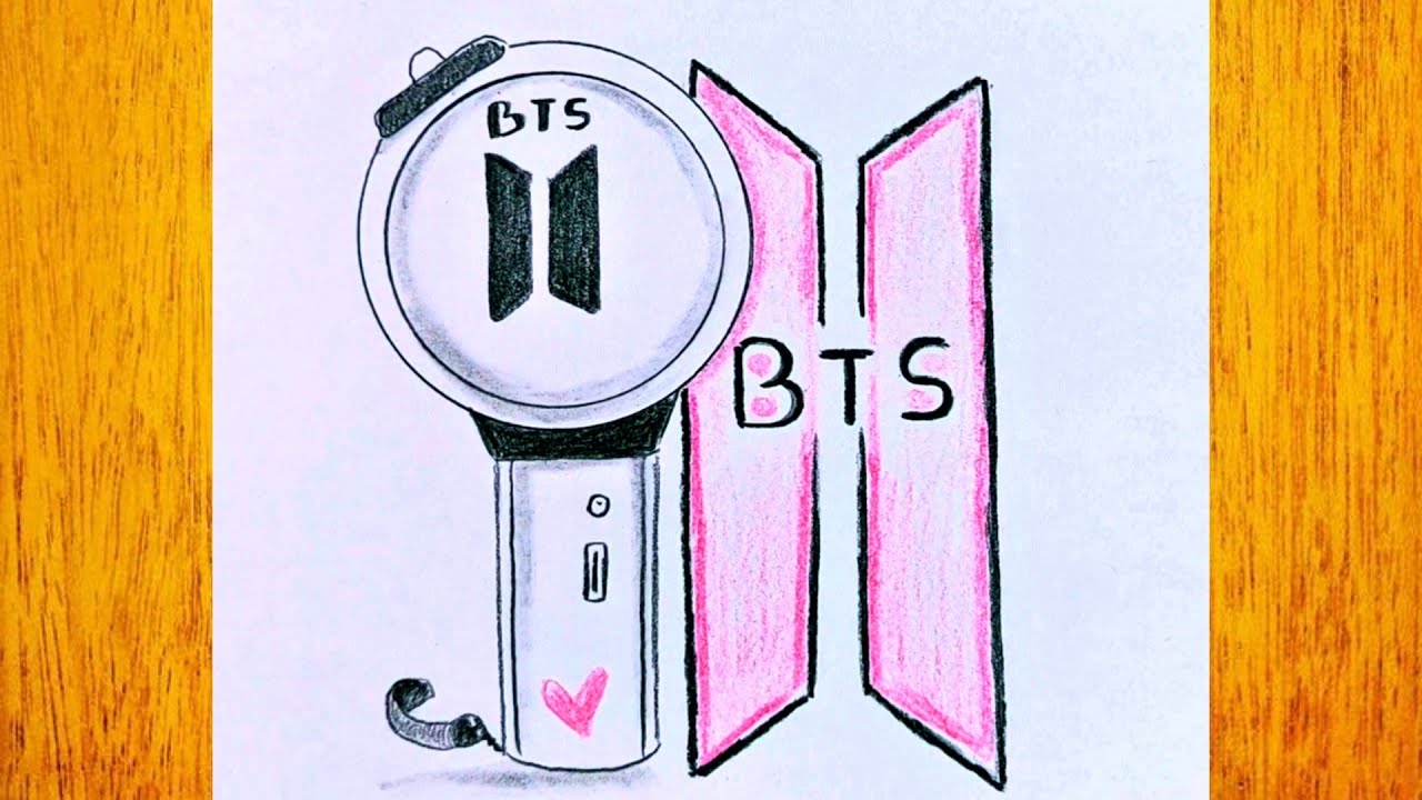 Cómo dibujar el símbolo BTS Army / Dibujo simple para principiantes/ Como  desenhar o símbolo do BTS - YouTube