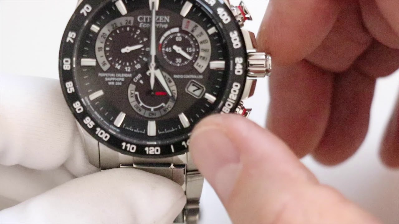 How to SET Citizen watch calibre E650 AT4008-51E Eco-Drive - YouTube