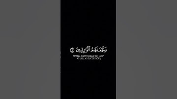 سوره القصص | الآيه (٥) ، (٦) | هيثم الدخين#شاشه_سوداء #quran #قرآن #هيثم_دخين #اكسبلور #كرومات