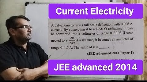 A galvanometer gives full scale deflection with 0.006A current By connecting it to a4990ohm