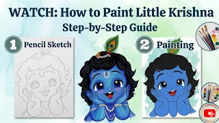 🎨 Little Krishna Step-by-Step Painting Guide