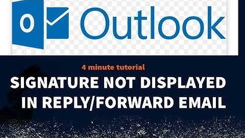 How to Apply Signature in Reply and Forward email body in Outlook