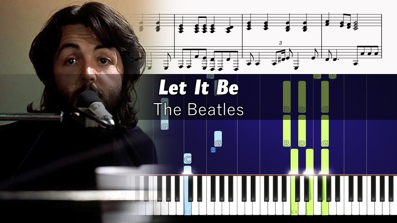 let it be the beatles piano tutorial
