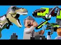 LEGO | Real T-Rex FIGHTS Robo T-Rex! | STOP MOTION | Dinosaur Robots! | Billy Bricks