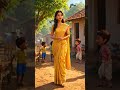 Golden sunlight, village smiles✨🌾 #ethnicwear #yellow #flute #flutemusic #peaceofmind