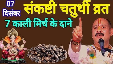 07 दिसंबर संकष्टी चतुर्थी व्रत, 7 काली मिर्च के दाने वाला उपाय जरूर ही करें Pradeep Ji Mishra