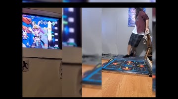 DDR, Love is space war. (Expert) FULL COMBO on foam pad.