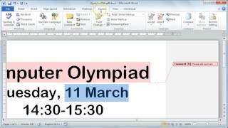CAT 10 Word Processing - 34 Reviewing - Comments