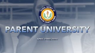 Parent University April 23rd, 2024