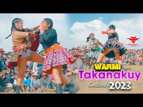 Warmi Takanakuy Calzada 2023 - Customary fight of women boxing from Peru never seen