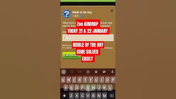 21 & 22 January Zoo Riddle of the day Code Solved 💯 Easily | zoo | Riddle of the Day | #blum #zoo