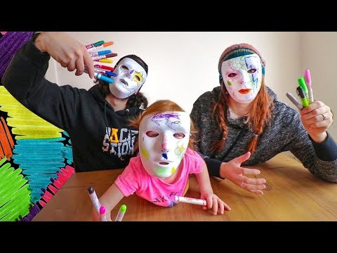 3 MARKER GAME MASTER MASK CHALLENGE vs. Mom and Dad ?