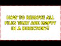 How to remove all files that are empty in a directory 2 solutions