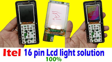 Itel Keypad Phone Display Light Jumper | itel 16pin lcd light solution  Itel Mobile LCD Light Jumper