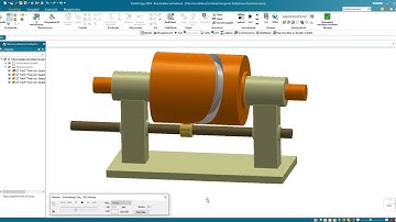 Solid Edge 2024 Motion - Three Link Spatial Cylinder Cam Mechanism - Radulov Denisz