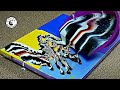 FUN DUSTPAN POUR WITH WD40 | Acrylic Pouring Experiments | Fluid Art for Beginners