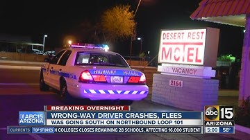 Wrong-way driver crashes in Tempe