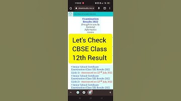 Check CBSE Class 12th Result 2022