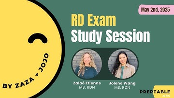 PrepTable RD Exam Study Session | May 2nd, 2025