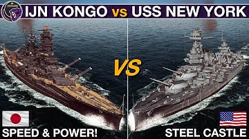 Kongo Battlecruiser-schip vs New York Battleship (RONDE 2) | Oorlog op zee