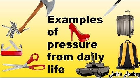 Examples of pressure from daily life class 8th ICSE physics @jatinacademy