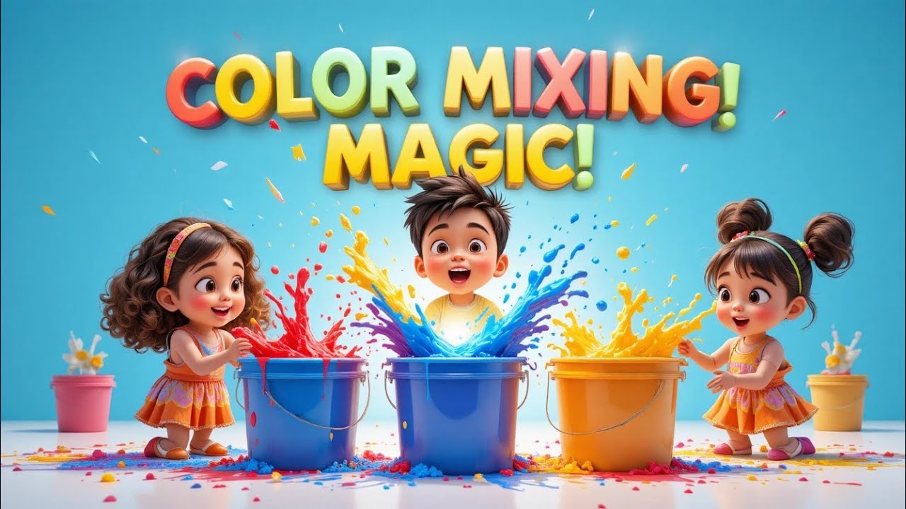 Color Mixing Magic - Mix, Swirl & Giggle: Watch Colors Turn into a Rainbow Adventure!