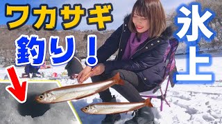 【大漁？】初めて氷上ワカサギ釣りに挑戦したバイク女子【赤城大沼】