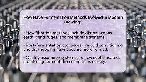 How Have Fermentation Methods Evolved in Modern Brewing? | The Pint Guy