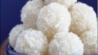 coconut ladoo كرات جوز الهند الحلوى الهنديه الأشهر