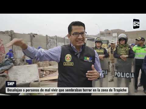SMP: Desalojan a personas de mal vivir que sembraban terror en la zona de Trapiche.
