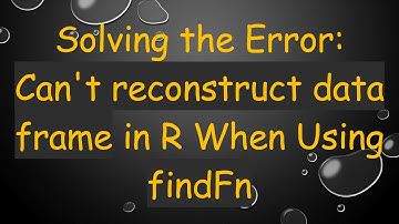 Solving the Error: Can