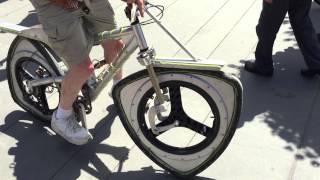 Crazy Bike With Triangle Wheels At Pedalfest, Jack London Sq 2015