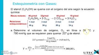 Estequiometría con gases y soluciones