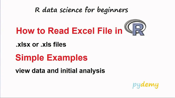 How to Read Excel File in R (xlsx/xls) using R Studio  – R Tutorial for Beginners