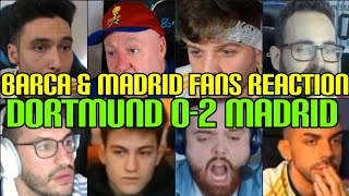 BARCA & MADRID FANS REACTION TO DORTMUND 0-2 MADRID | FANS CHANNEL