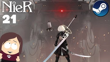 Nier Automata || Route C - Zombie Machine Invasion / Goliath Fight! || Part 21