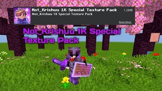 Best Minecraft Mcpe 1.21.111 Not_Krishuu 1K Special PVP Texture Pack😊🖤💜#minecraft @ShadikGamer666