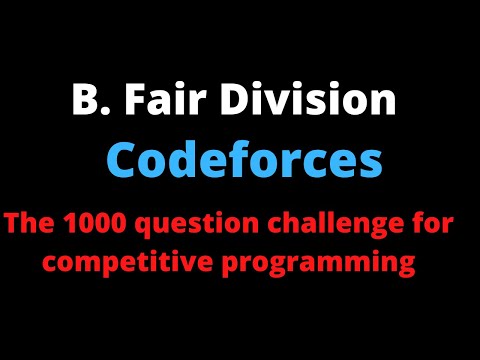 Fair Division || problem/1472/B || codeforces || Competitive programming
