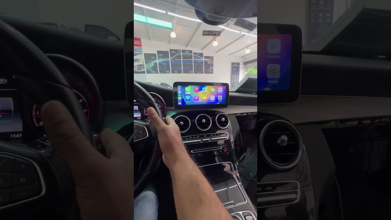 Mercedes C200 | 2016 Monitor 10” touch Screen CarPlay e Android Auto - ArtSomAuto
