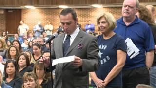 Legislator Frank Sparaco Addresses the Clarkstown School Board about Congers Elementary School
