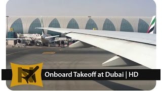 Emirates Ek35 Take Off From Dubai Airport Wingview Hd