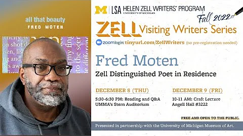 Fred Moten Zell Visiting Writers Series