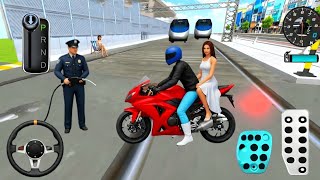 Red Brand New Bike Vs Bullet Train 3d Driving Class android game play video || Car Game #cargame screenshot 4